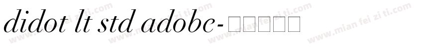didot lt std adobe字体转换